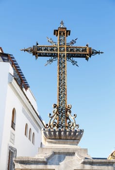 Cross the Trail in Cordoba. The Brotherhood of Charity decided to put a cross in this place to commemorate the killing of Jews and conversos 1473.