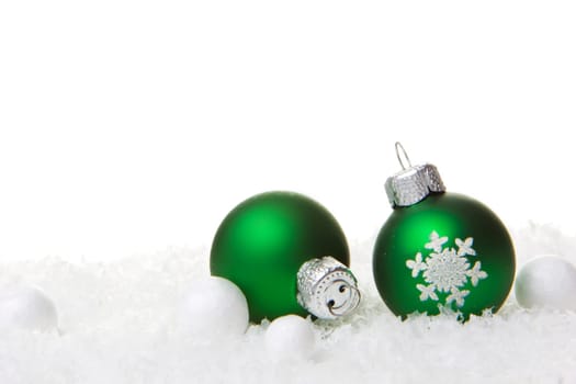 Christmas decoration green and white