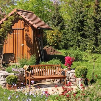 Seat in the garden