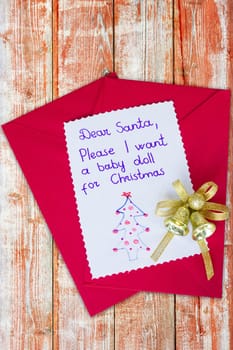 Letter to santa - I want a baby doll