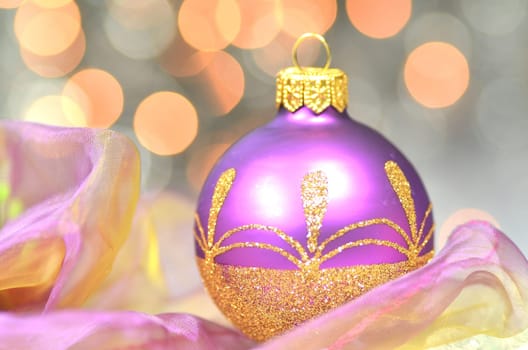 christmas decoration, Christmas ball against bokeh background