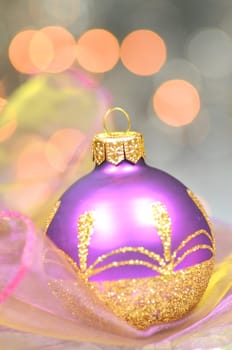 christmas decoration, Christmas ball against bokeh background