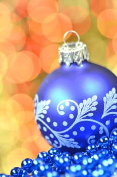 christmas decoration, Christmas ball against bokeh background