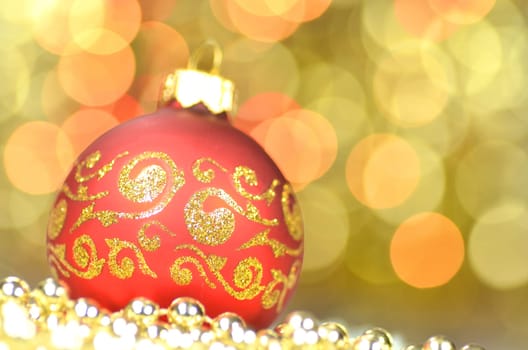 christmas decoration, Christmas ball against bokeh background