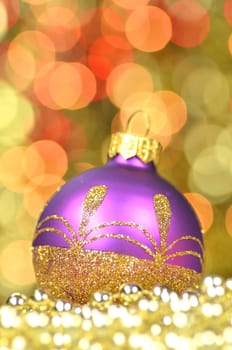 christmas decoration, Christmas ball against bokeh background