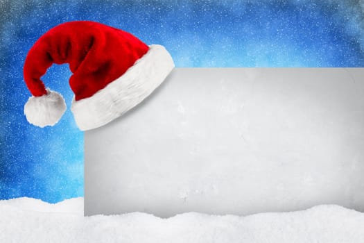 XMAS Card blue snow