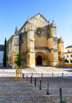 Beautiful view of Santa Marina church in Cordoba at sunny day, Andalusia, Spain