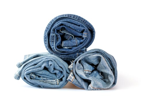 stack of jeans
