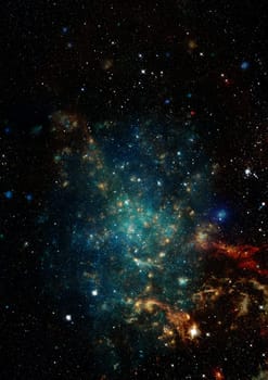 Star field in space, a nebulae and a gas congestion. "Elements of this image furnished by NASA""."
