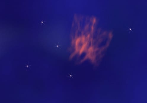 Far being shone nebula and star field against space. "Elements of this image furnished by NASA""."