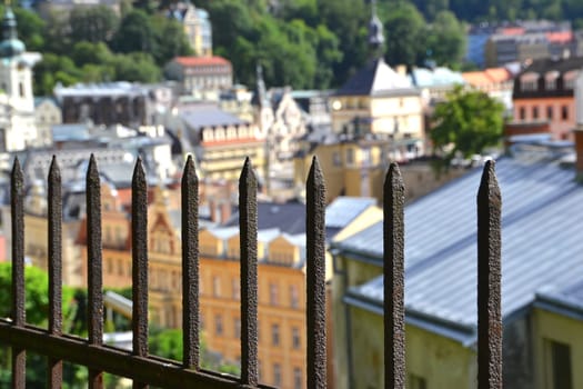 old fence above Karlovy Vary
