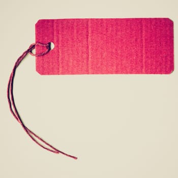 Price tag or address label with string vintage look