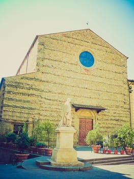 View of the Town of Arezzo in Tuscany, Italy vintage look