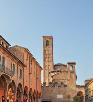 View of the city of Bologna in Emilia Romagna in Italy