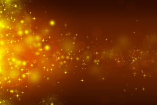 Abstract Christmas background of holiday lights, stars, and snowflakes