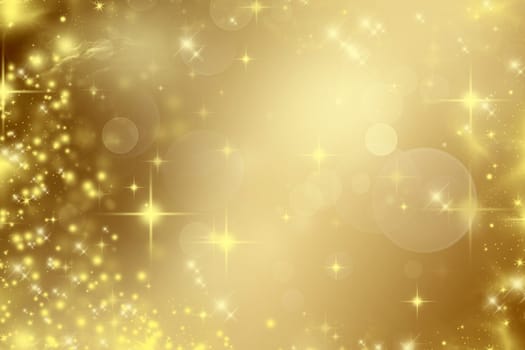 Abstract Christmas background with snowflakes and holiday lights