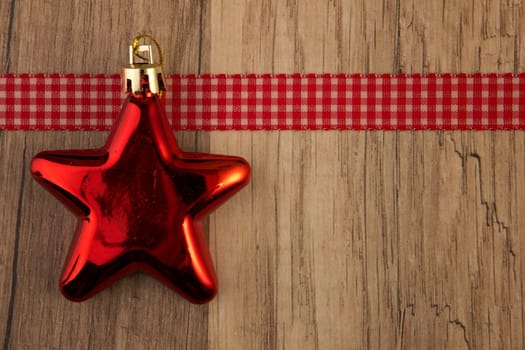 Christmas decoration with Christmas bauble red