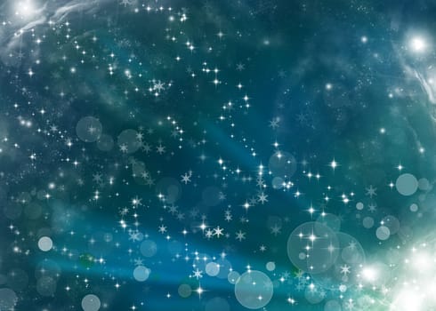 Abstract Christmas background of holiday lights