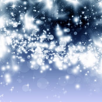 Abstract Christmas background with stars and  snowflakes