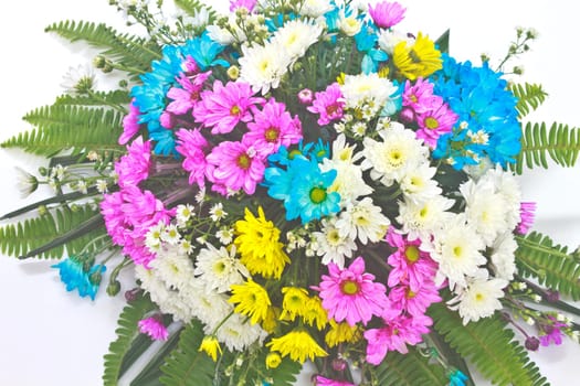 beautiful bouquet of bright flowers, colorful flora