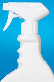 White spray isolated over a  blue background