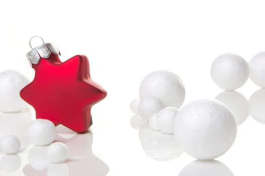 Christmas decoration white and red