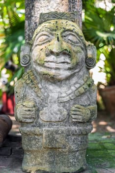 Ancient pre-columbian statue in Cartagena, Colombia