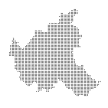 Map of Hamburg districts: Hamburg grey