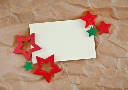 Gift card with free text space with decoration for Christmas