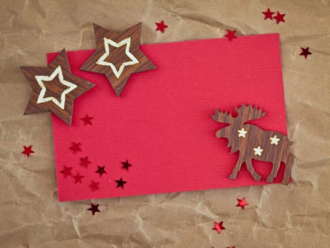 Gift card with free text space with decoration for Christmas
