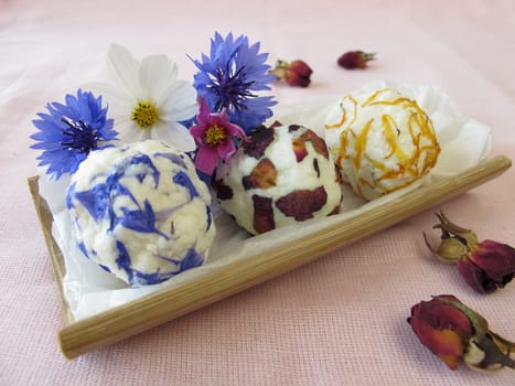 Homemade flower soap
