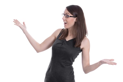 Successful in business Woman is happy about her success