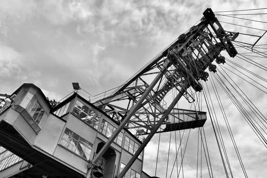 Detail of a coal excavator in the Ferropolis opencast mine