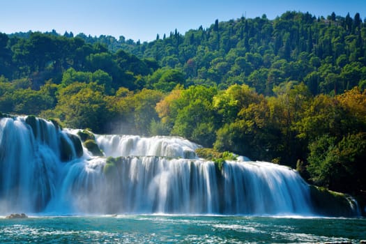 Waterfalls at Krka National Park in Croatia