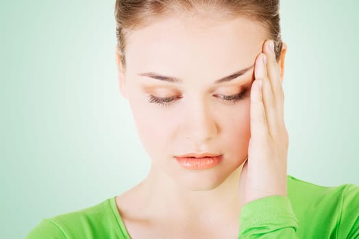 young beautiful woman in depression