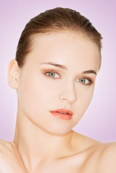 beauty woman. beautiful young woman with healthy clean skin.