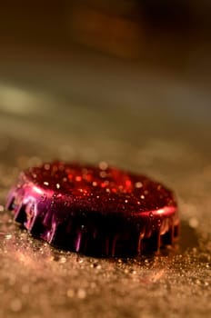 Crown caps with water drops