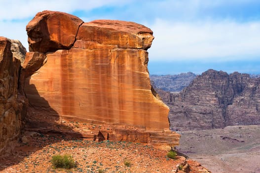 Petra monument on the mountain