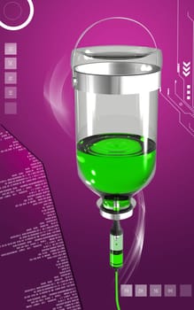 Digital illustration of drip in colour background