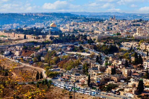 High point view over Jerusalem, Israel