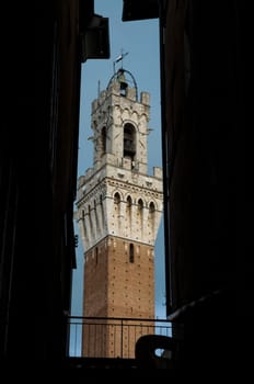 Historical building in Piazza del Campo, Siena