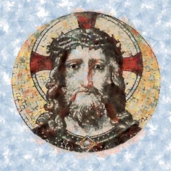 Painting of the Jesus Christ - mixed media