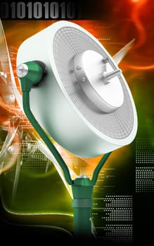 Digital illustration of operation theatre light in colour background