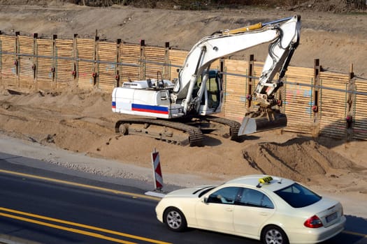 Construction site on the motorway