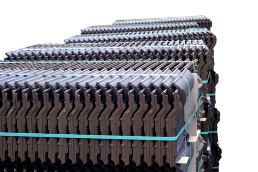 Cropped glazed roof tiles