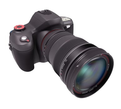 Professional camera over white. Exclusive Design (Design Concept).