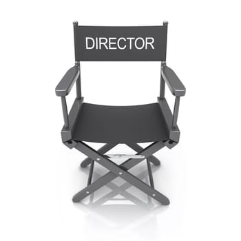Director's chair on white background.