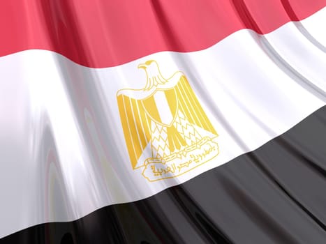 Glossy flag of Egypt.