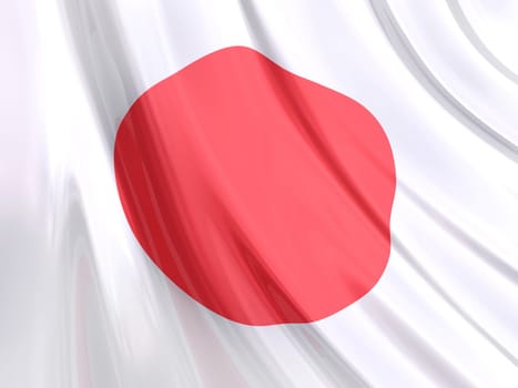 Glossy flag of Japan.
