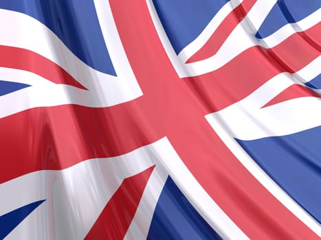 Glossy flag of United Kingdom.